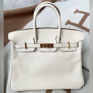 Hermès Birkin 25 Craie Swift Gold Hardware
